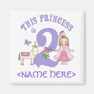 Unicorn Princess 2e verjaardag Magneet