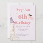 Unicorn Princess Age Dark Hair Birthday Kaart (Voorkant)