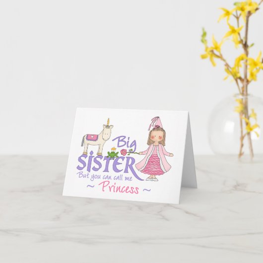 Unicorn Princess Blank Kaart (Gele Bloem)