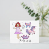 Unicorn Princess Briefkaart (Staand voorkant)