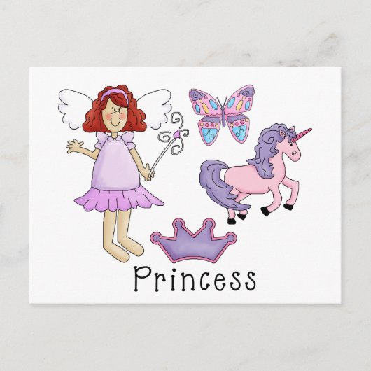 Unicorn Princess Briefkaart (Voorkant)
