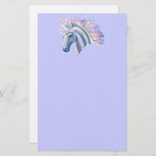 Unicorn Princess Briefpapier (Voorkant / Achterkant)