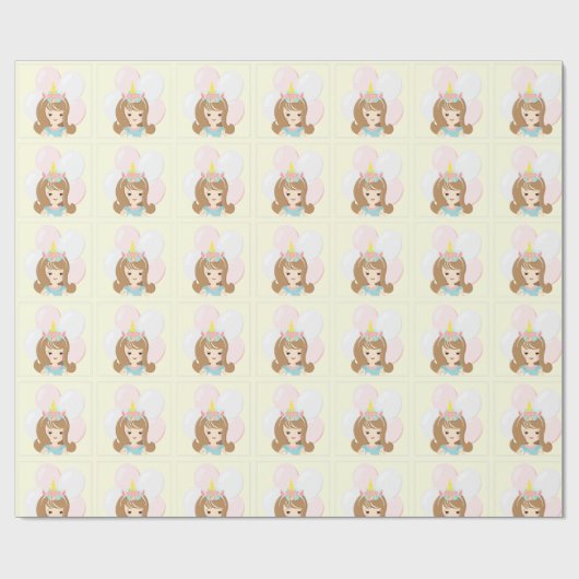 Unicorn Princess Cadeaupapier (Vlak)