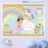 Unicorn Princess Castle Rainbow Baby Girl Chip Flyer (Enkel)