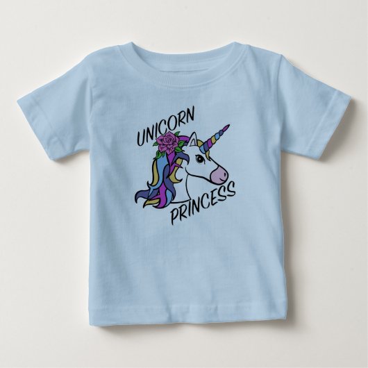 Unicorn Princess Design - Baby Fine Jersey T-Shirt (Voorkant)