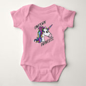 Unicorn Princess Design - Baby Jersey Bodysuit (Voorkant)