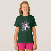 Unicorn Princess Design - Girls' Basic T-Shirt (Voorkant volledig)