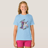 Unicorn Princess Design - Girls' Basic T-Shirt