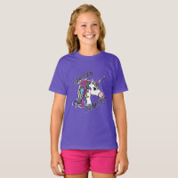 Unicorn Princess Design - Girls' Basic T-Shirt