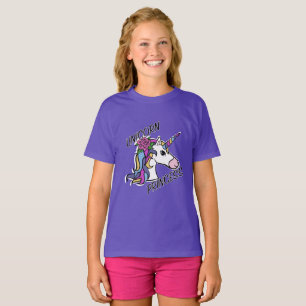 Unicorn Princess Design - Girls' Basic T-Shirt
