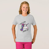 Unicorn Princess Design - Girls' Basic T-Shirt (Voorkant volledig)
