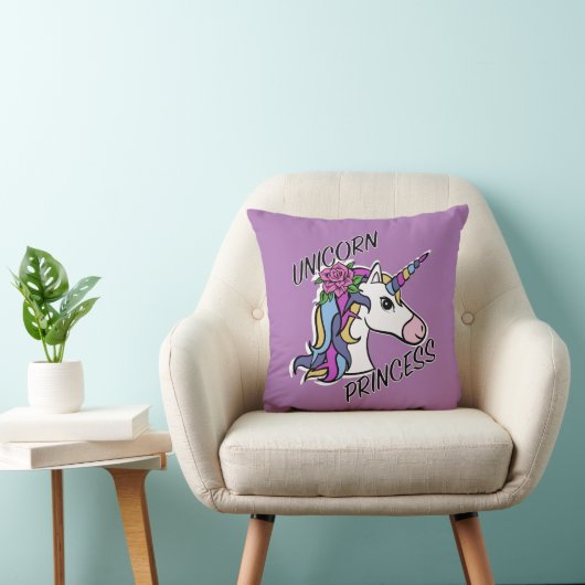 Unicorn Princess Design - Sierkussen 16 x 16 inch (Stoel)