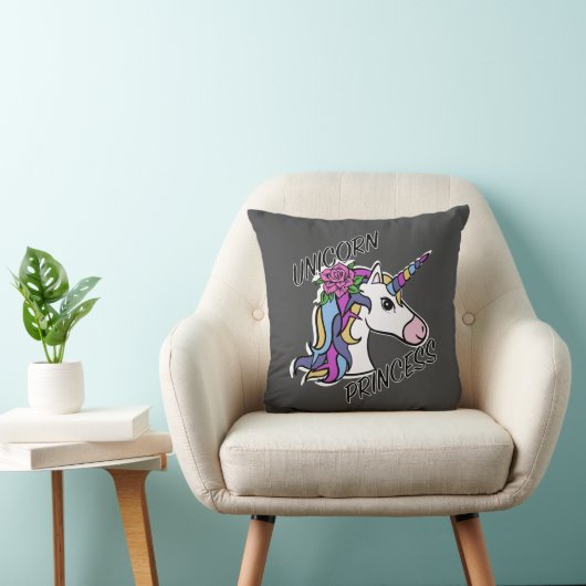 Unicorn Princess Design - Sierkussen 16 x 16 inch (Stoel)