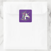 Unicorn Princess Design - Square Stickers (Tas)