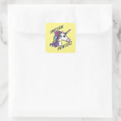 Unicorn Princess Design - Square Stickers (Tas)