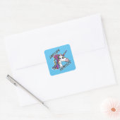 Unicorn Princess Design - Square Stickers (Envelop)