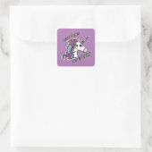 Unicorn Princess Design - Square Stickers (Tas)