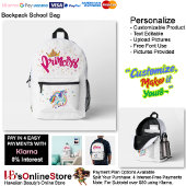 Unicorn Princess Dreamy Fantasy School Supplies 4 Bedrukte Rugzak