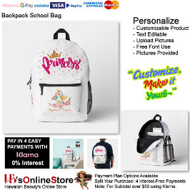 Unicorn Princess Dreamy Fantasy School Supplies 7 Bedrukte Rugzak