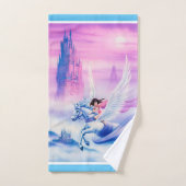 Unicorn Princess fantasy badkamerklinieken. Bad Handdoek (Handdoek)