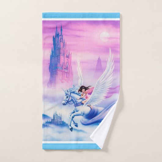 Unicorn Princess fantasy badkamerklinieken. Bad Handdoek (Handdoek)