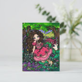 Unicorn Princess Fantasy Fairy Art Briefkaart (Staand voorkant)