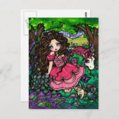 Unicorn Princess Fantasy Fairy Art Briefkaart (Voorkant / Achterkant)