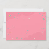 Unicorn Princess Girl Kinder Baby Birthday Party Kaart (Achterkant)