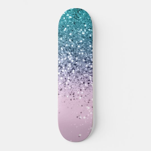 Unicorn Princess Glitter #2 Persoonlijk Skateboard (Voorkant)