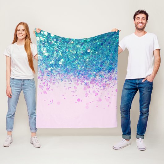 Unicorn Princess Glitter #4 Fleece Deken (In situ)