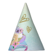 Unicorn Princess Iridescent Rainbow Pastel Party Feesthoedjes (Rechts)