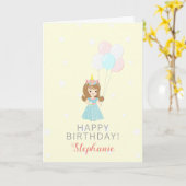 Unicorn Princess Kaart (Gele Bloem)
