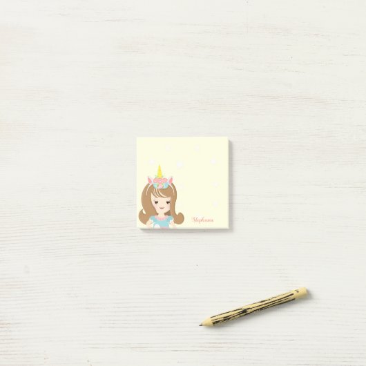Unicorn Princess Post-it® Notes (Op bureau)