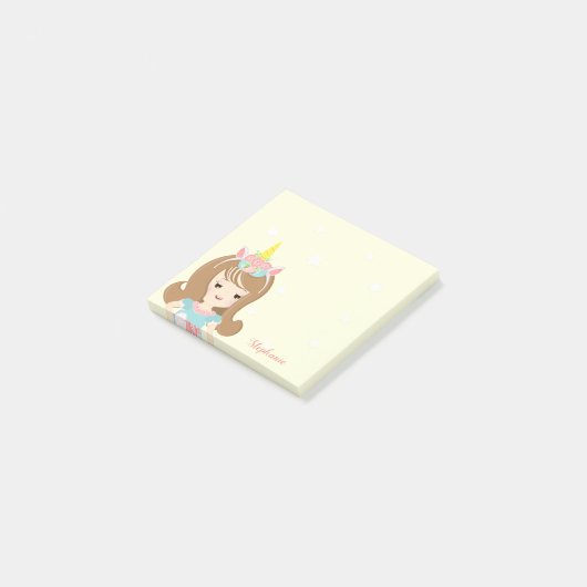 Unicorn Princess Post-it® Notes (Schuin)