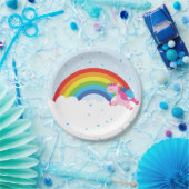 Unicorn Princess Rainbow Papieren Bordje (Feest)