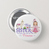 Unicorn Princess Ronde Button 5,7 Cm (Voorkant /achterkant)