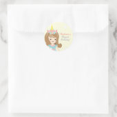 Unicorn Princess Ronde Sticker (Tas)