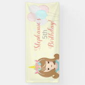 Unicorn Princess Spandoek (Verticaal)