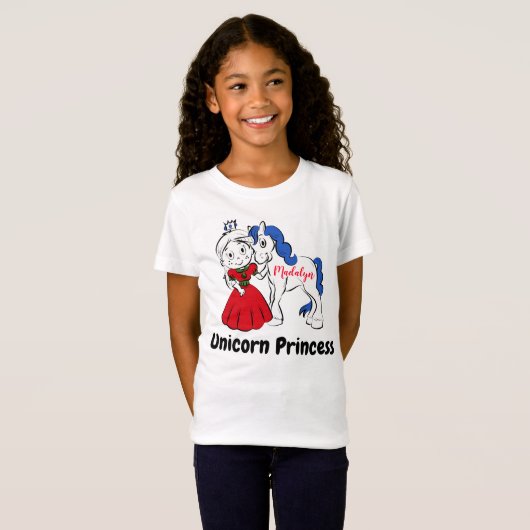 Unicorn Princess T-shirt (Voorkant volledig)