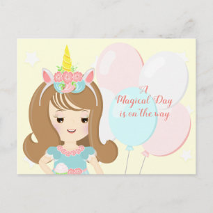Unicorn Princess Uitnodiging Briefkaart