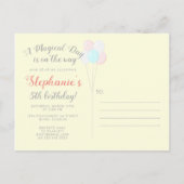 Unicorn Princess Uitnodiging Briefkaart (Achterkant)