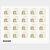 Unicorn Princess Vierkante Sticker (Vel)