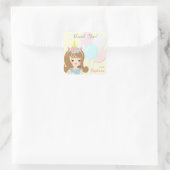 Unicorn Princess Vierkante Sticker (Tas)