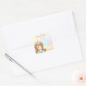Unicorn Princess Vierkante Sticker (Envelop)