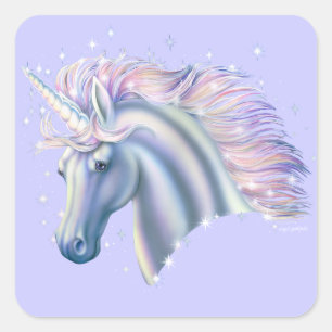 Unicorn Princess Vierkante Sticker