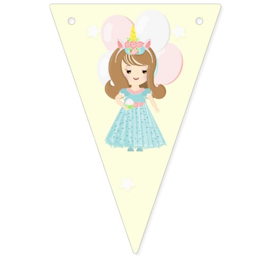 Unicorn Princess Vlaggetjes (Eerste vlag)
