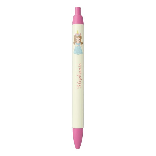 Unicorn Princess Zwarte Inkt Pen (Voorkant Verticaal)