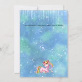 Unicorn prinses wintersprookkasteel kaart (Achterkant)