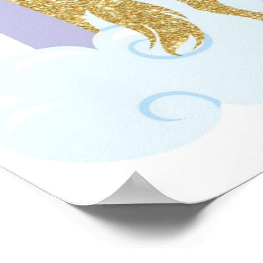 Unicorn Print, Unicorn Bedroom Decorting Poster (Hoek)