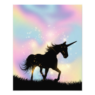 Unicorn Print | Unicorn Decor for Girl Bedroom Foto Afdruk